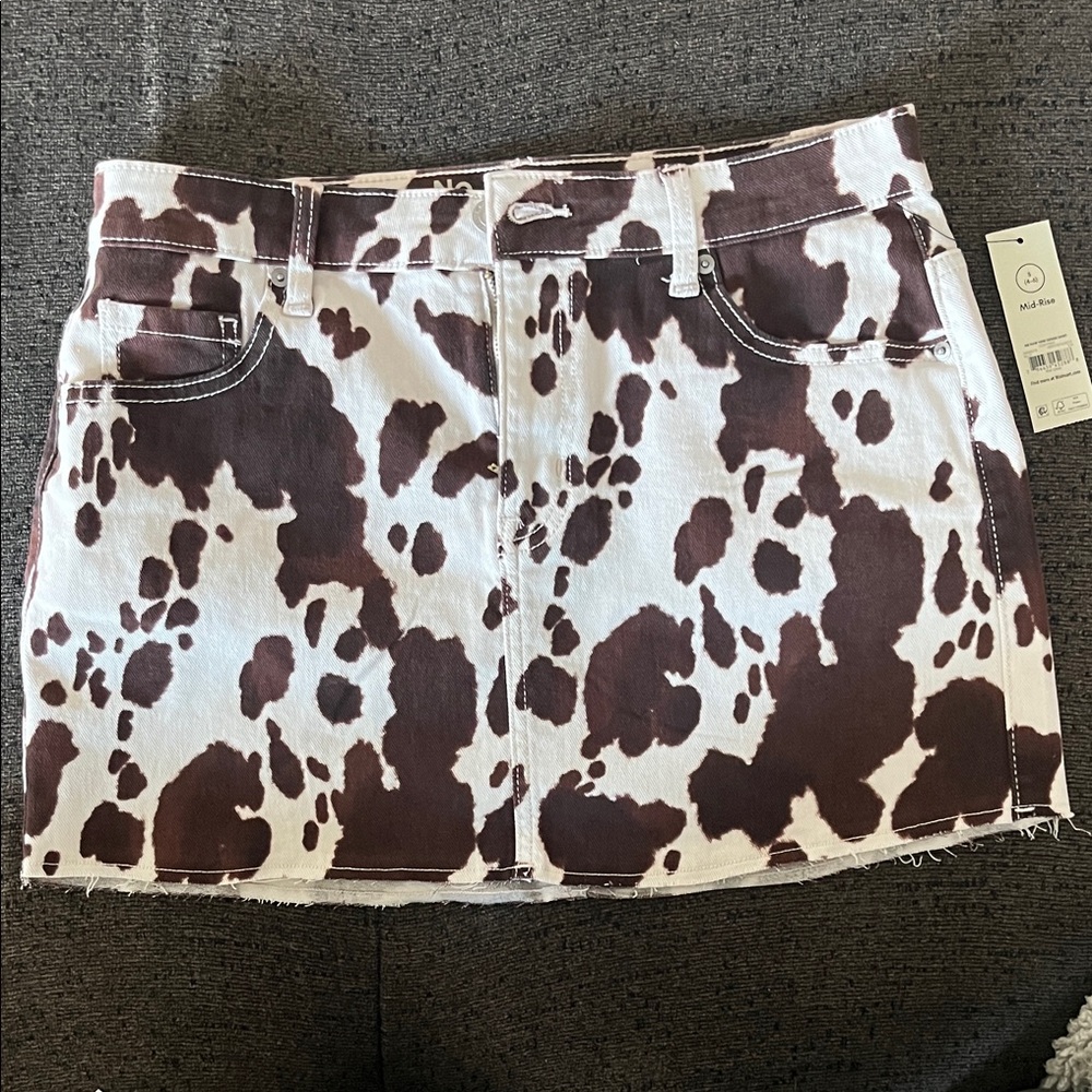Cow Print Skirt